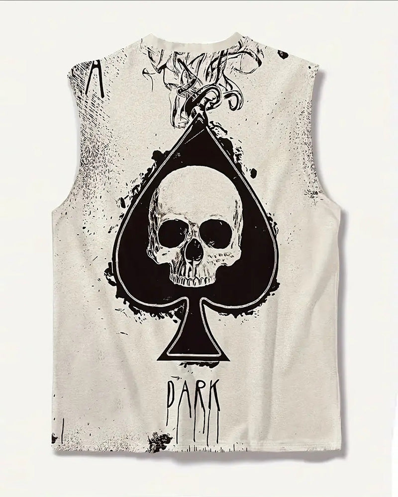 Big & Tall Beige Graphic Streetwear Men's Clothing for big men view 2