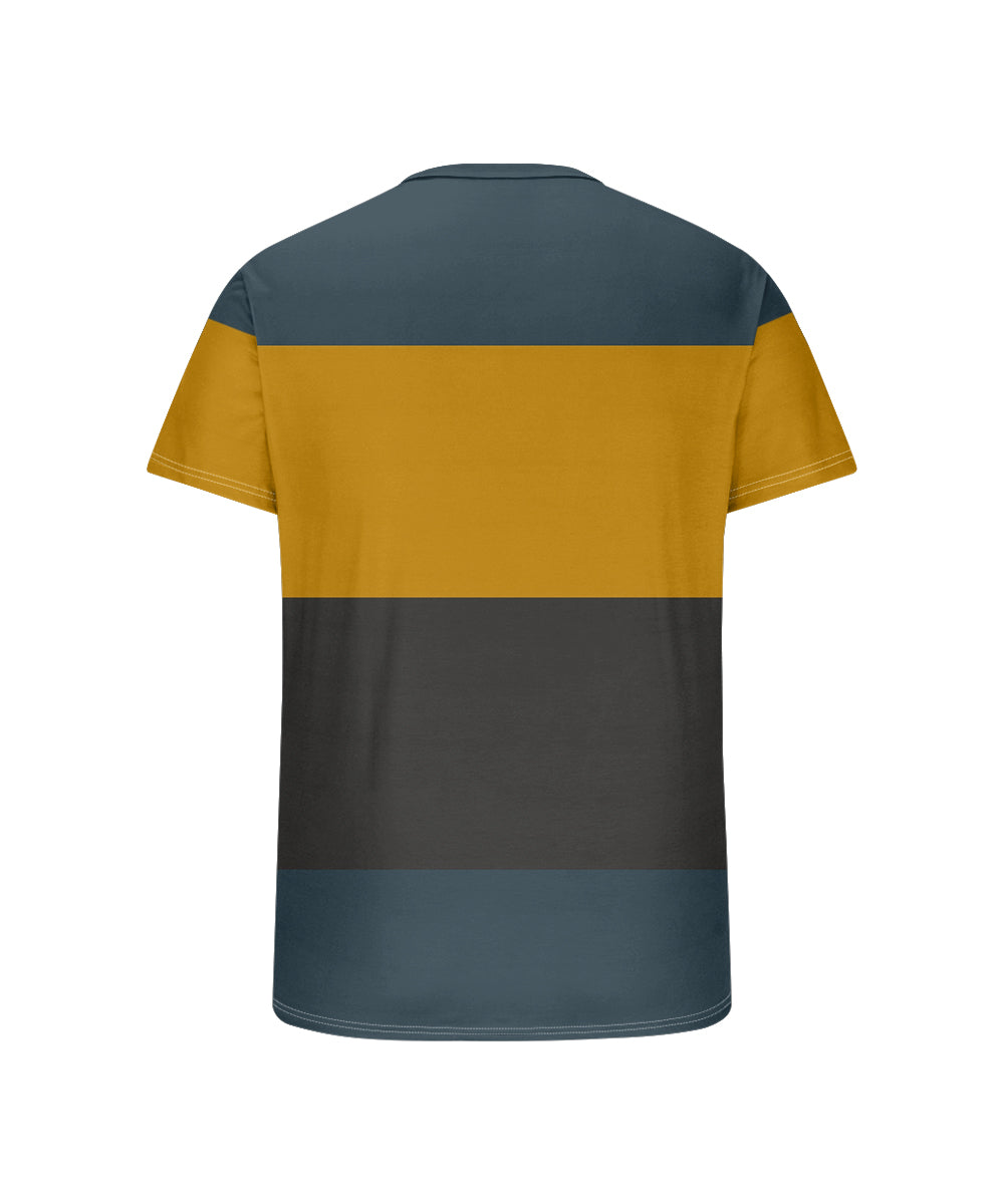 Big & Tall Blue Geometric Graphic T-Shirt for big men view 5