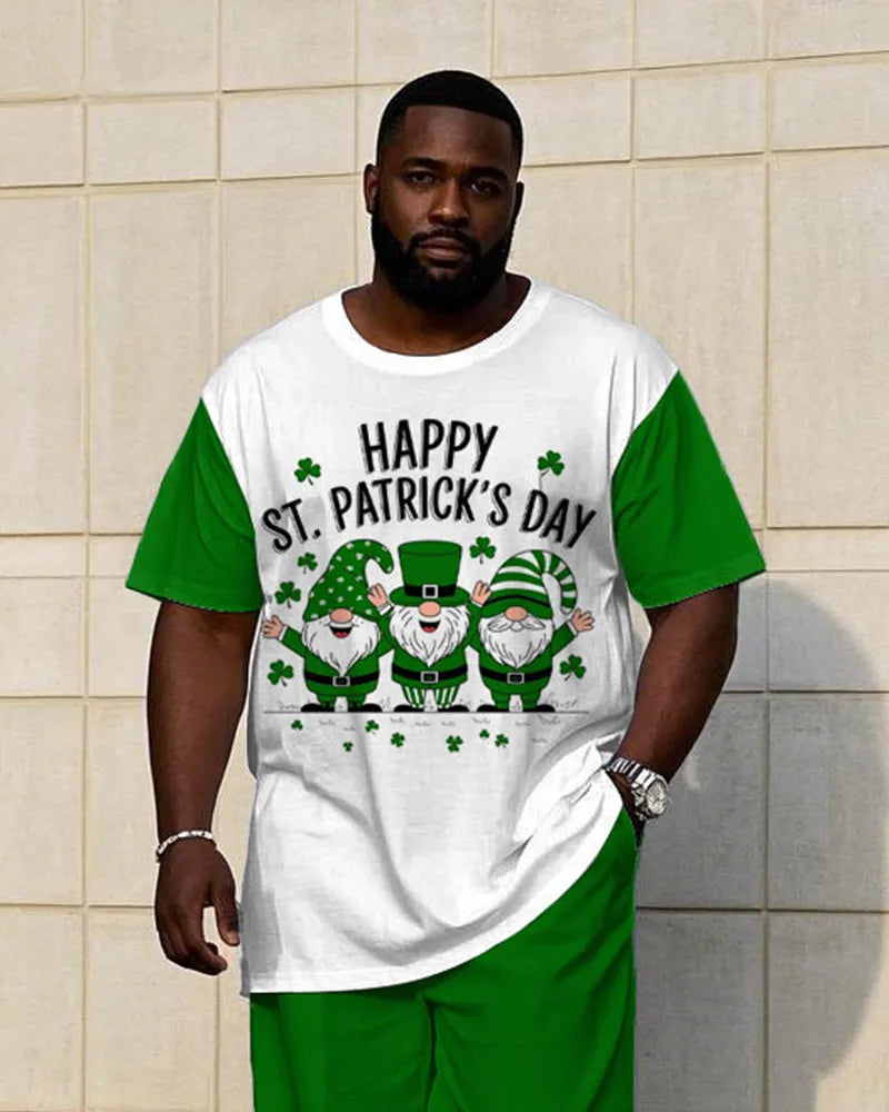 Big & Tall Streetwear T-Shirt Pants Set for big men view 2