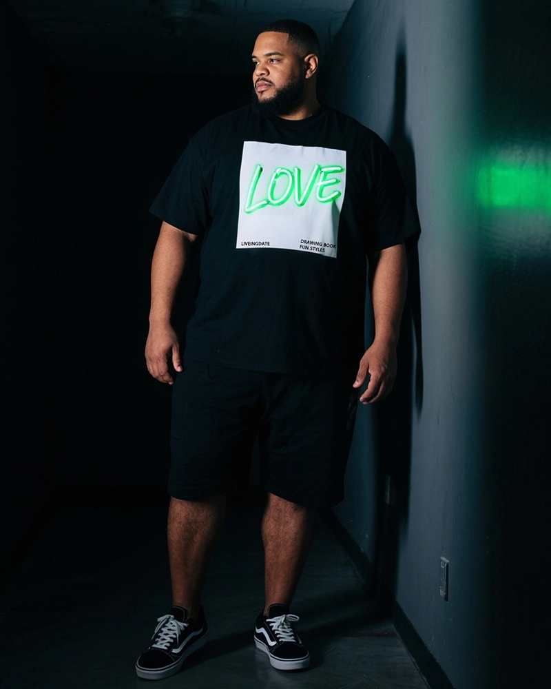 Big & Tall Athletic Streetwear T-Shirt for big men view 3
