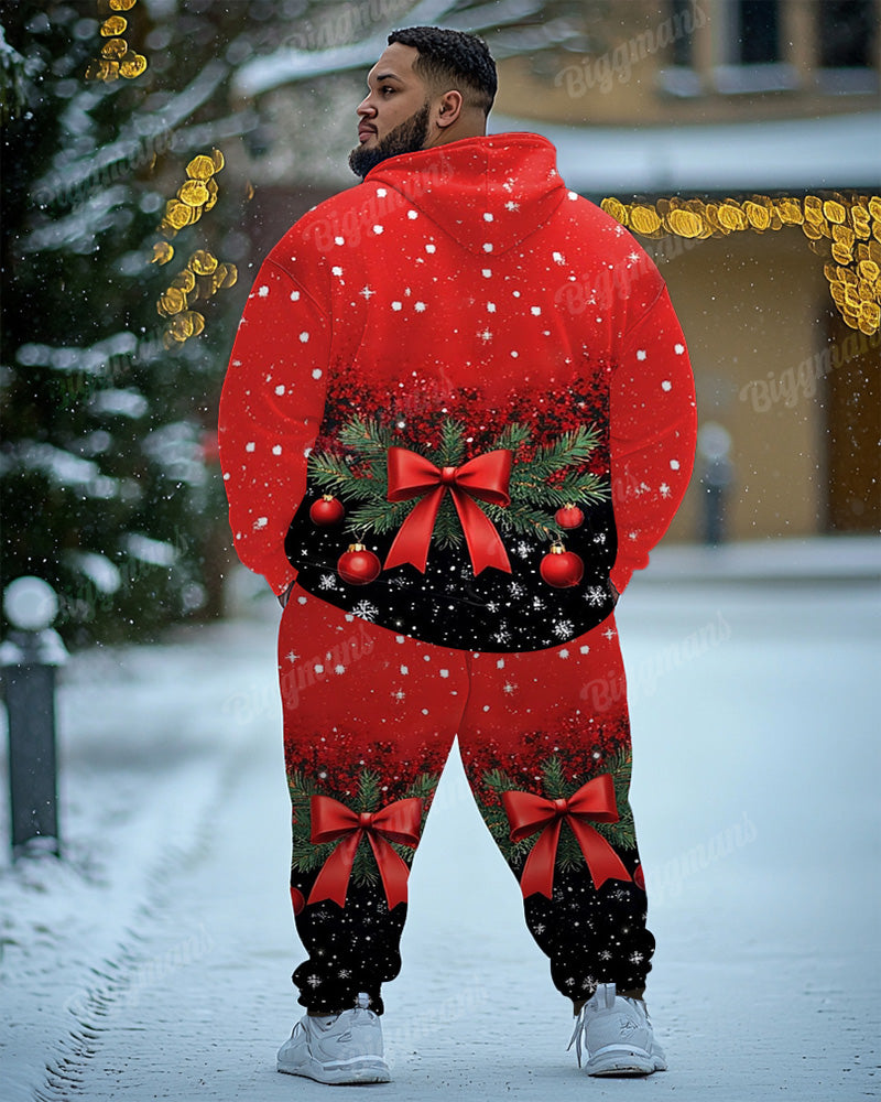Big & Tall Colorblock Hoodie Sweatpants Set for big men view 2