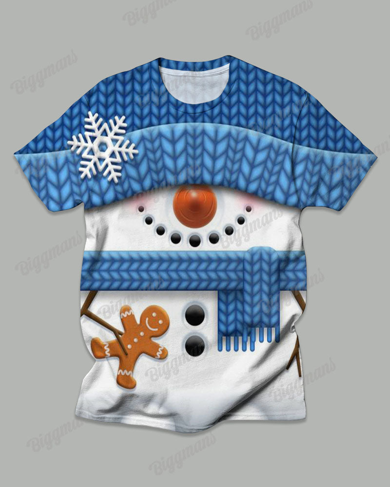 Big & Tall Blue Graphic T-Shirt Pants Set for big men view 3