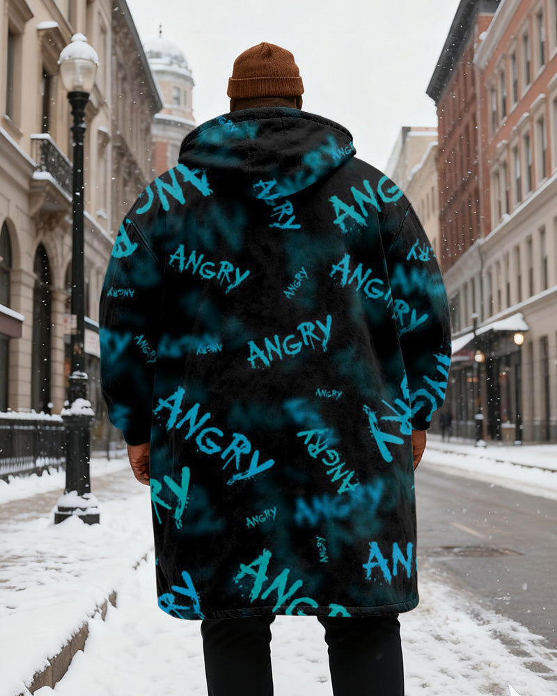 Big & Tall Graphic Graffiti Hoodie for big men view 3