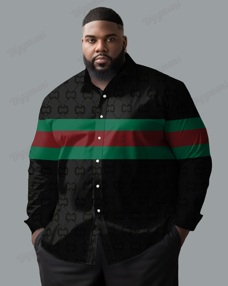 Big & Tall Colorblock Long Sleeve Shirt for big men view 2
