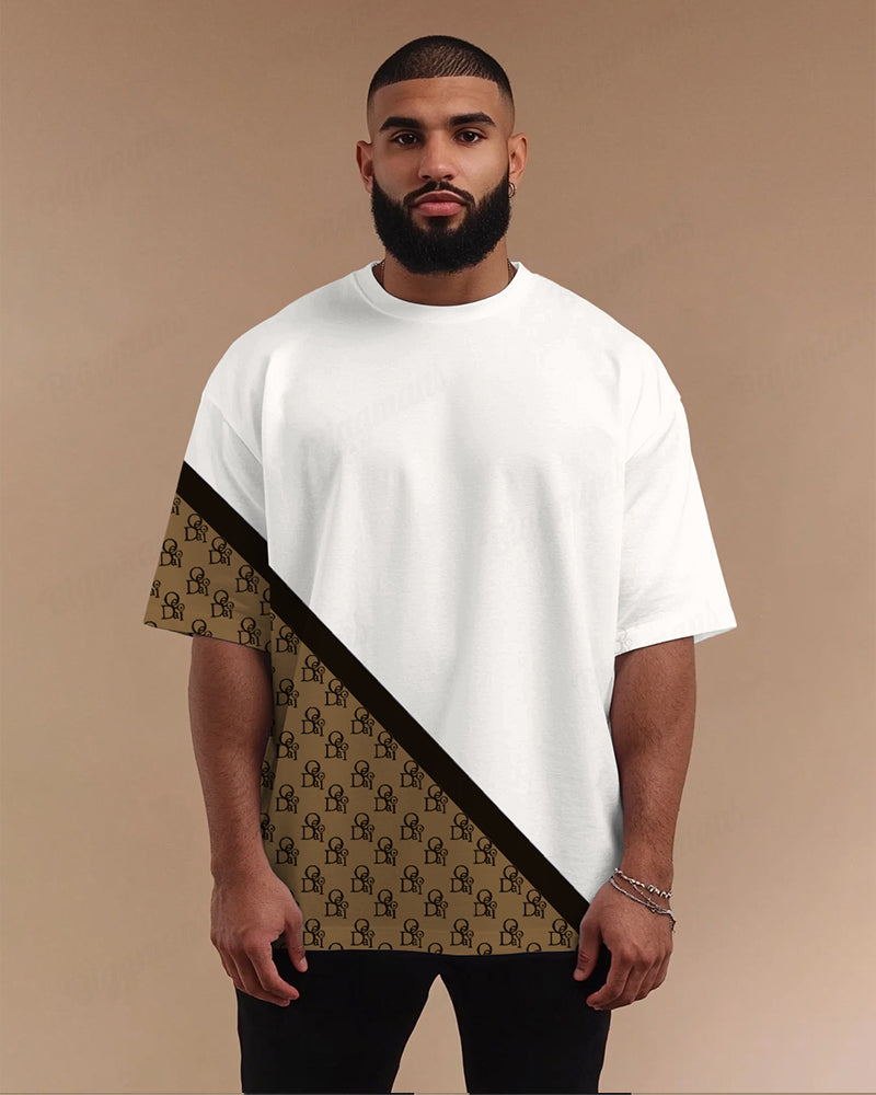 Big & Tall Patchwork T-Shirt for big men