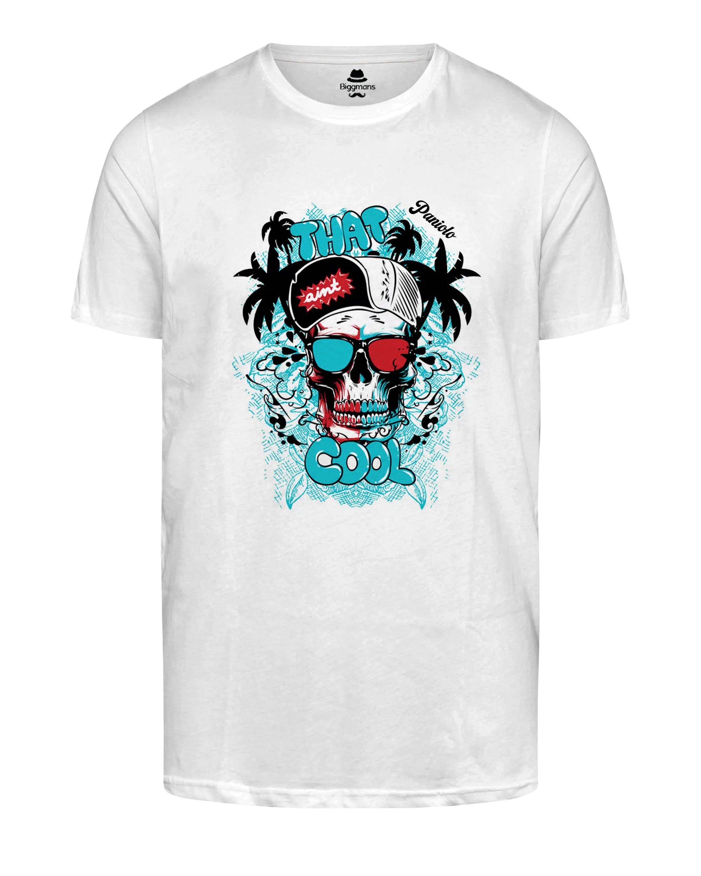 Big & Tall White Hawaiian Graphic T-Shirt for big men view 2
