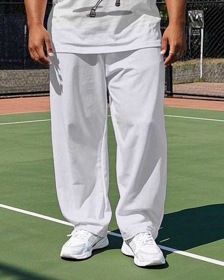 Big & Tall Athletic Skull T-Shirt Pants Set for big men view 3