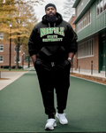 Big & Tall Graphic Athletic Hoodie Sweatpants Set for big men view 1