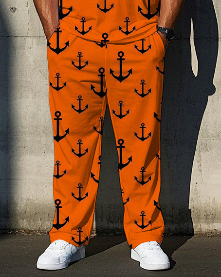 Big & Tall Graffiti T-Shirt Pants Set for big men view 3