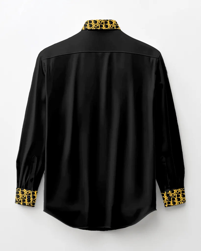 Big & Tall Patchwork Long Sleeve Shirt for big men view 11