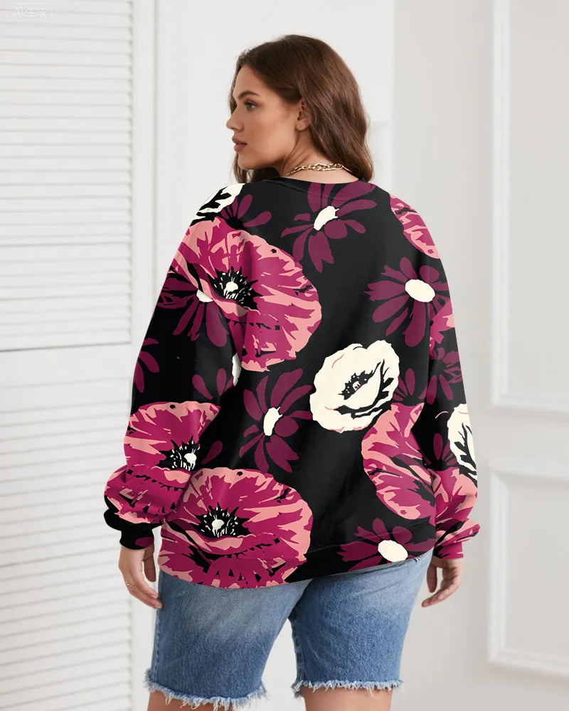 Big & Tall Gradient Graphic Floral Men's Clothing for big men view 5
