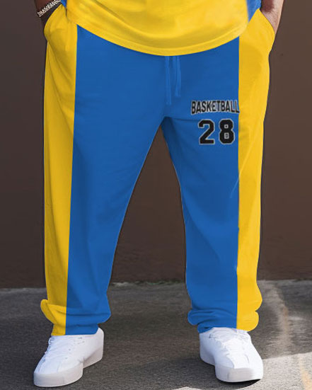 Big & Tall Athletic Streetwear Two-piece Set for big men view 3