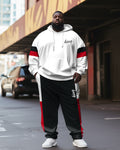 Big & Tall Colorblock Graphic Hoodie Sweatpants Set for big men view 1