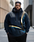 Big & Tall Geometric Graphic Hoodie for big men