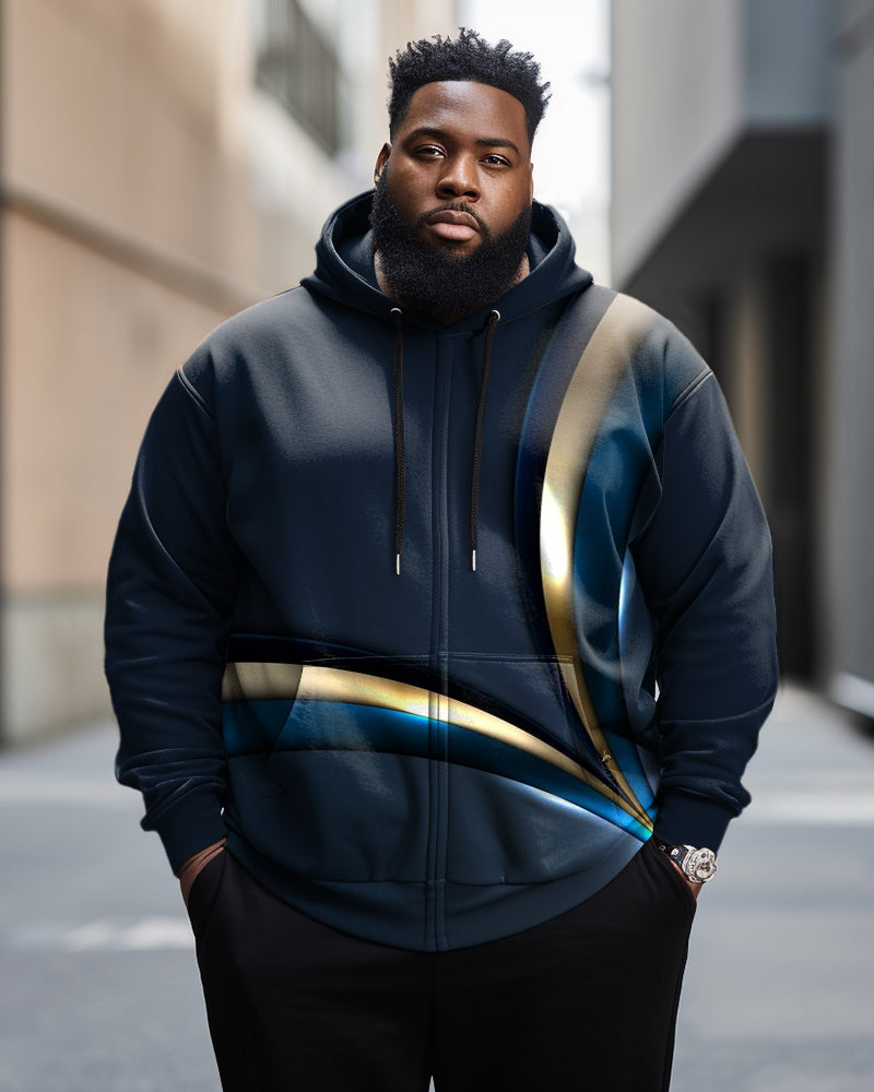 Big & Tall Geometric Graphic Hoodie for big men