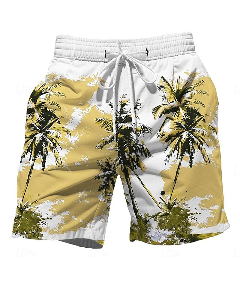 Big & Tall Hawaiian Athletic Shorts for big men view 2
