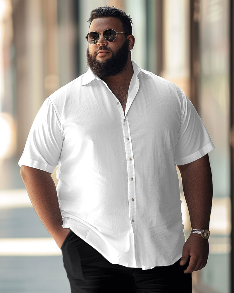 Big & Tall Business Casual Short Sleeve Shirt for big men view 9