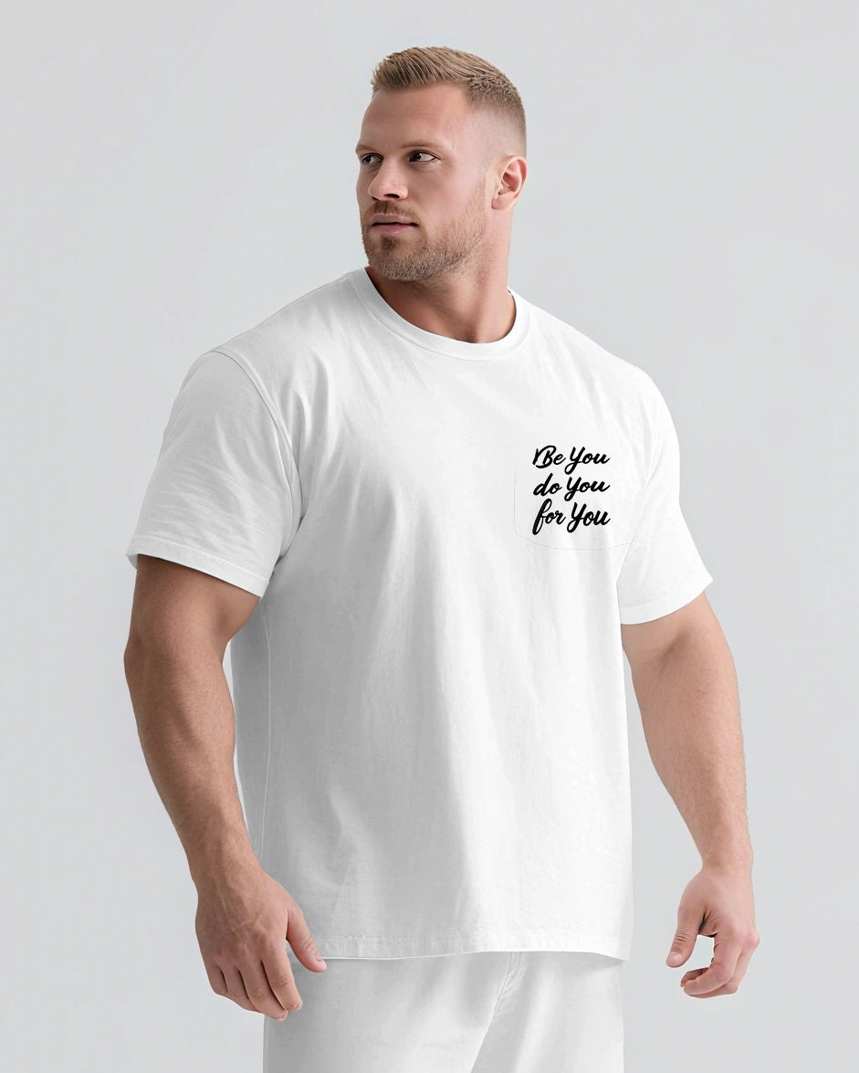 Big & Tall Graphic Streetwear Two-piece Set for big men view 4