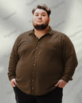 Big & Tall Solid Color Long Sleeve Shirt for big men view 1