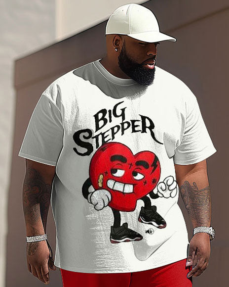 Big & Tall Graphic Streetwear Two-piece Set for big men view 2