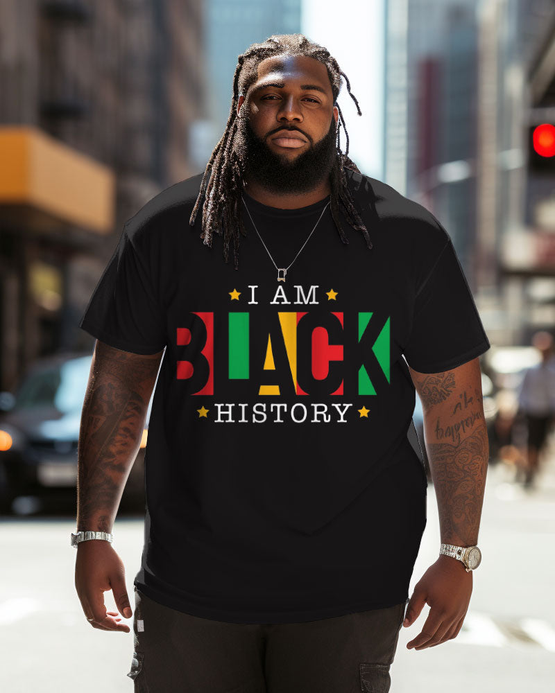 Big & Tall Black T-Shirt for big men