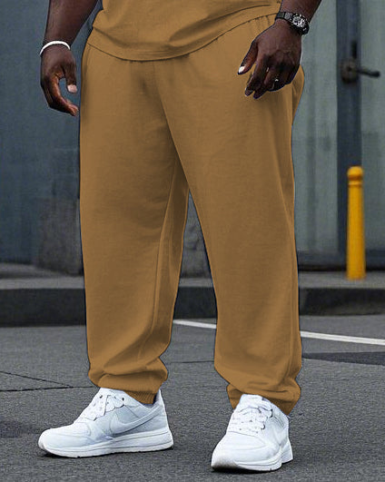 Big & Tall Geometric Graffiti T-Shirt Pants Set for big men view 3