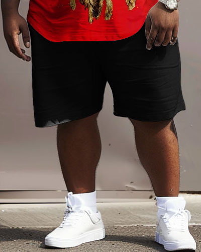 Big & Tall Red Green Graphic Two-piece Set for big men view 4