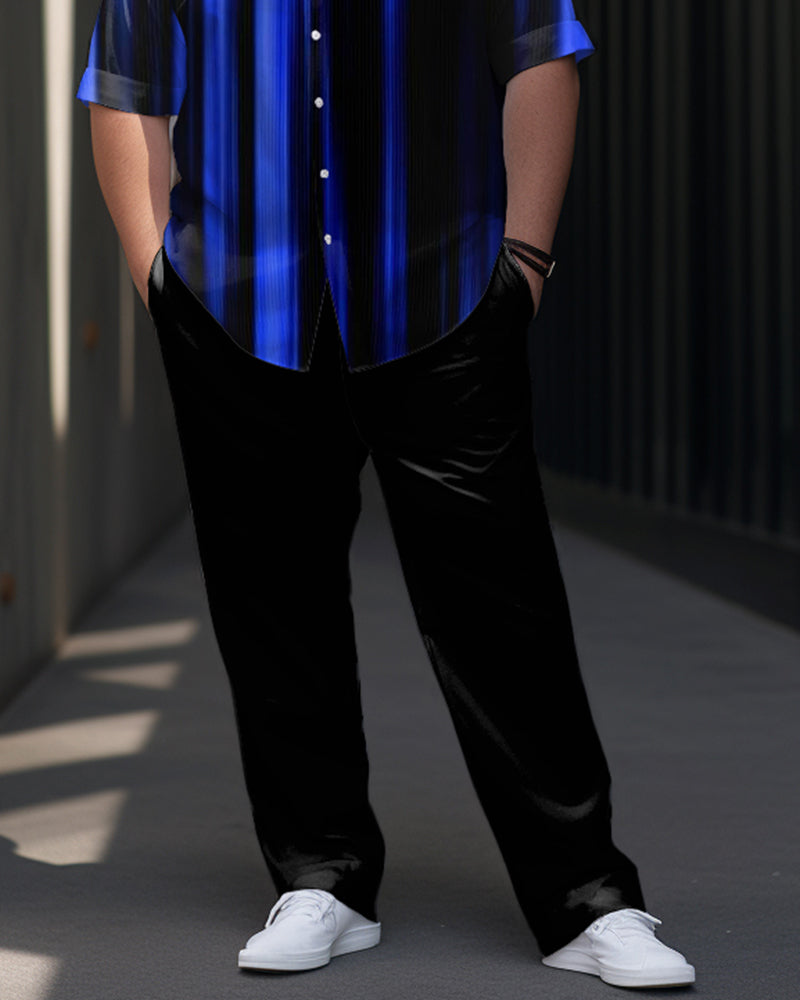 Big & Tall Gradient T-Shirt Pants Set for big men view 3