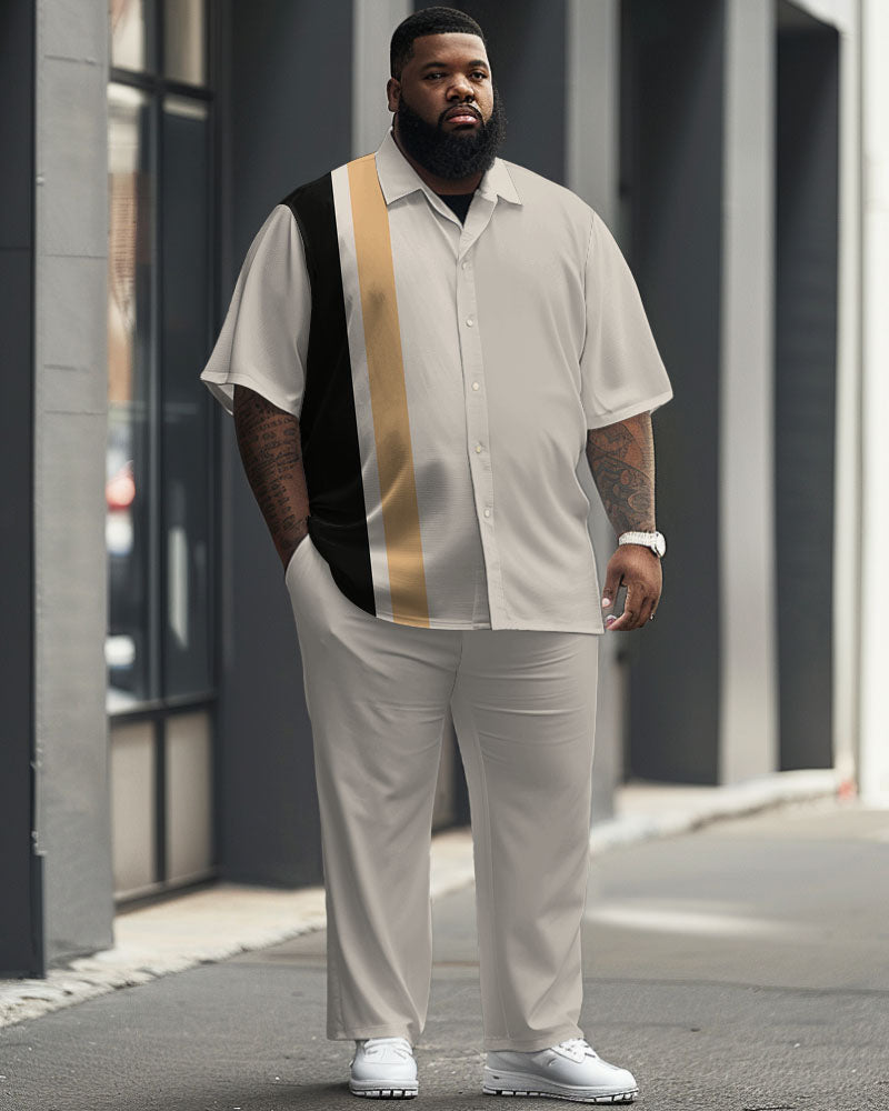 Big & Tall Striped Business Casual Jeans for big men view 1