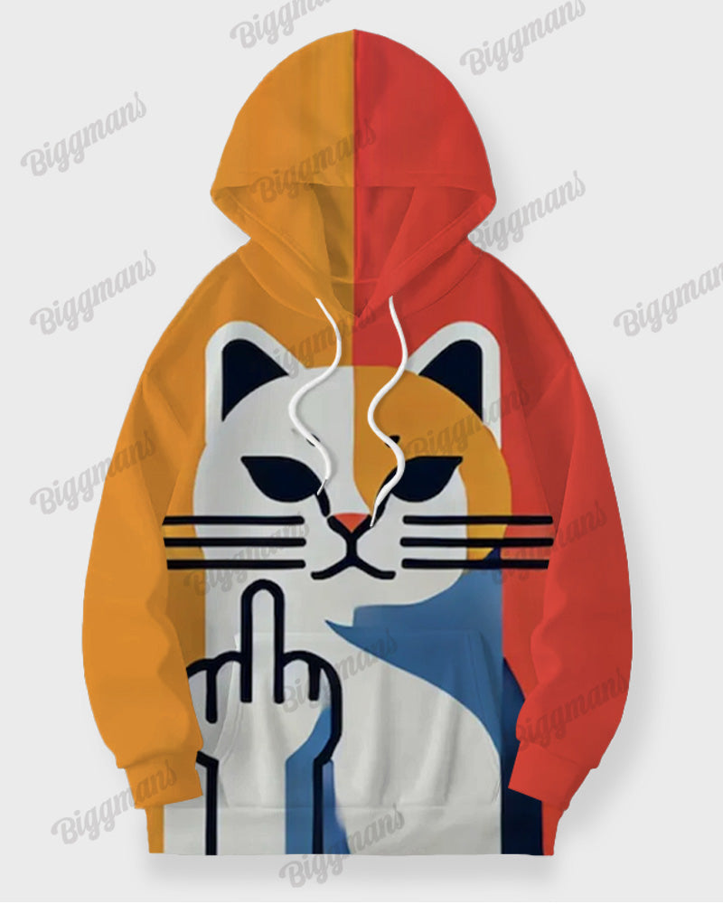 Big & Tall Graphic Hoodie Sweatpants Set for big men view 3