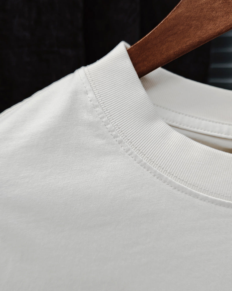 Big & Tall White Graphic Streetwear T-Shirt for big men view 4