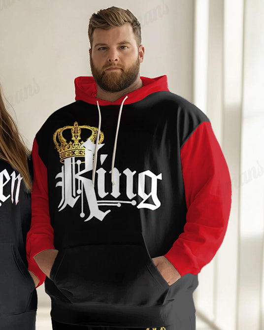 Big & Tall Graphic Hoodie Sweatpants Set for big men view 2