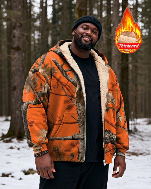 Big & Tall Orange Graphic Hoodie for big men view 1
