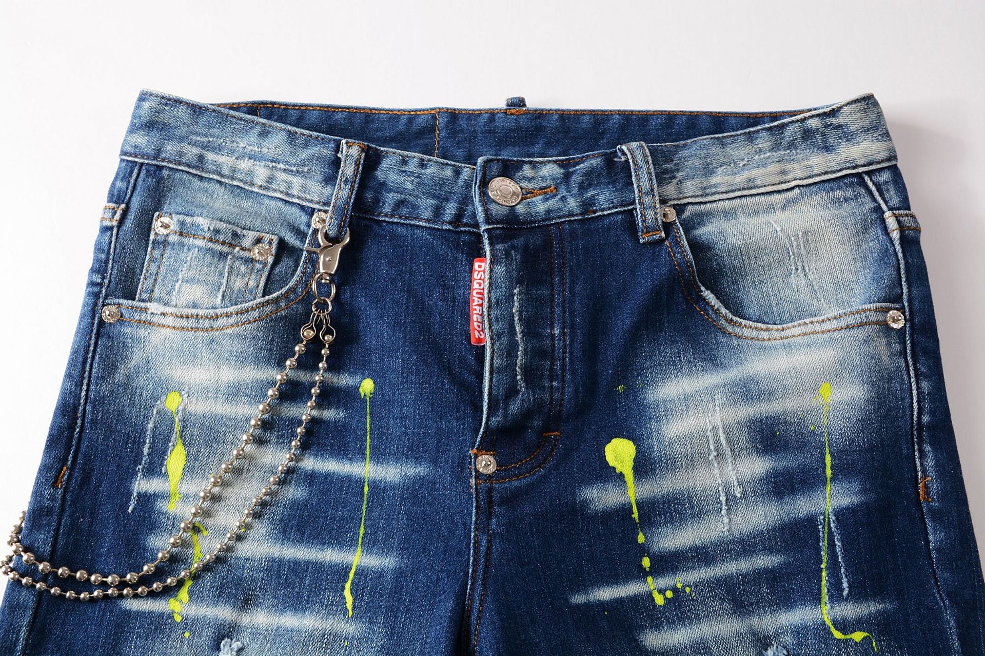 Big & Tall Denim Graffiti Splash Ink Jeans for big men view 4