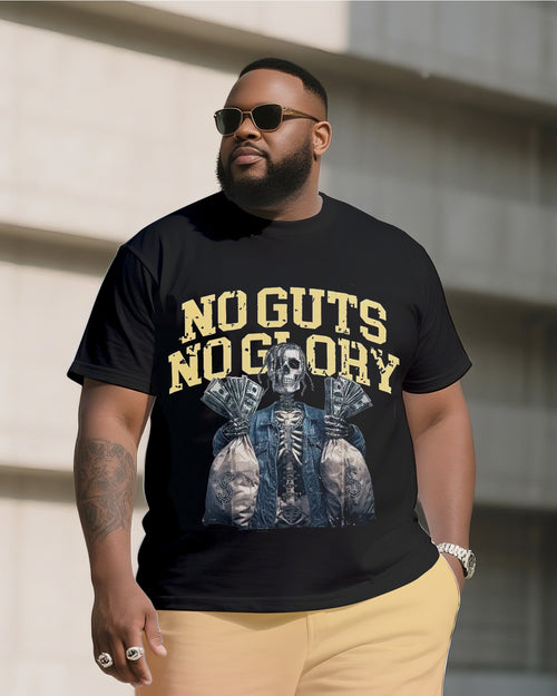 Big & Tall Graphic Streetwear T-Shirt Shorts Set for big men view 2