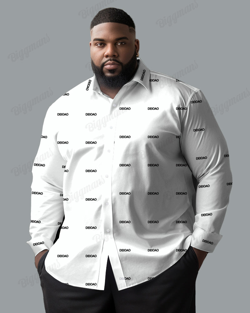 Big & Tall Graphic Long Sleeve Shirt for big men view 4