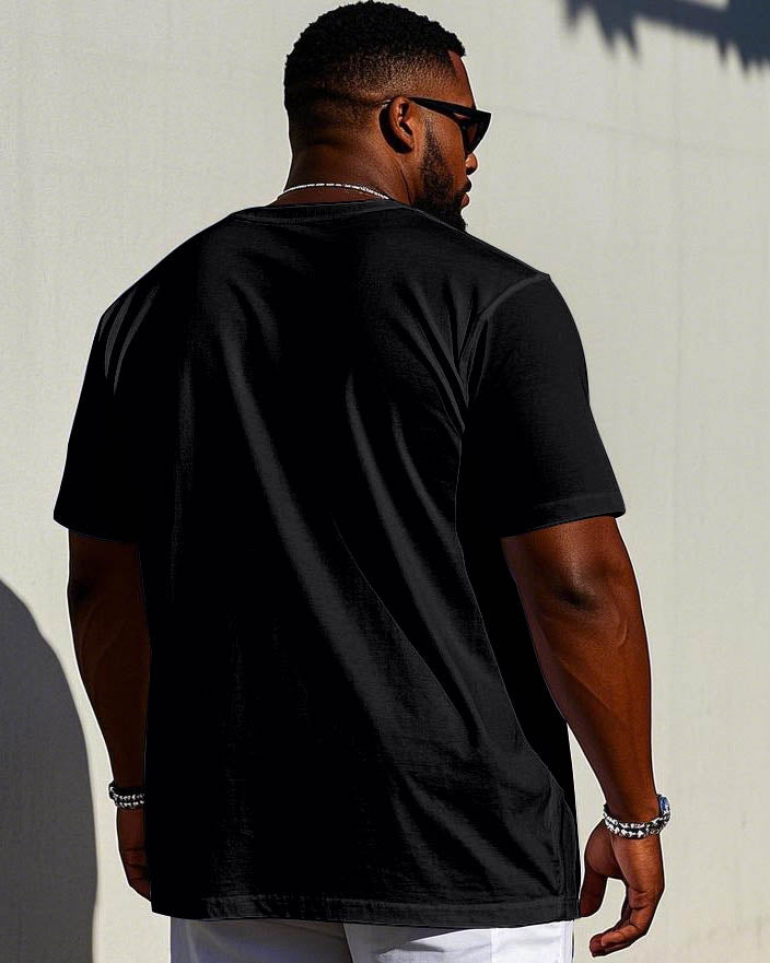 Big & Tall Black Graphic Graffiti Jeans for big men view 2