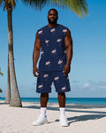 Big & Tall Red Hawaiian Two-piece Set for big men view 1