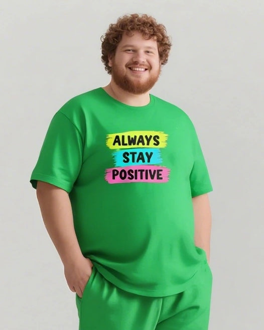 Big & Tall Graphic Streetwear T-Shirt Shorts Set for big men view 11