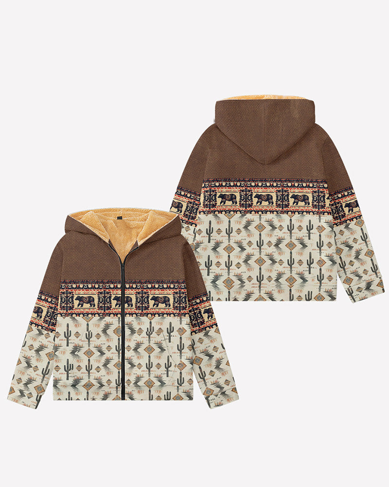 Big & Tall Western Geometric Graphic Hoodie for big men view 10