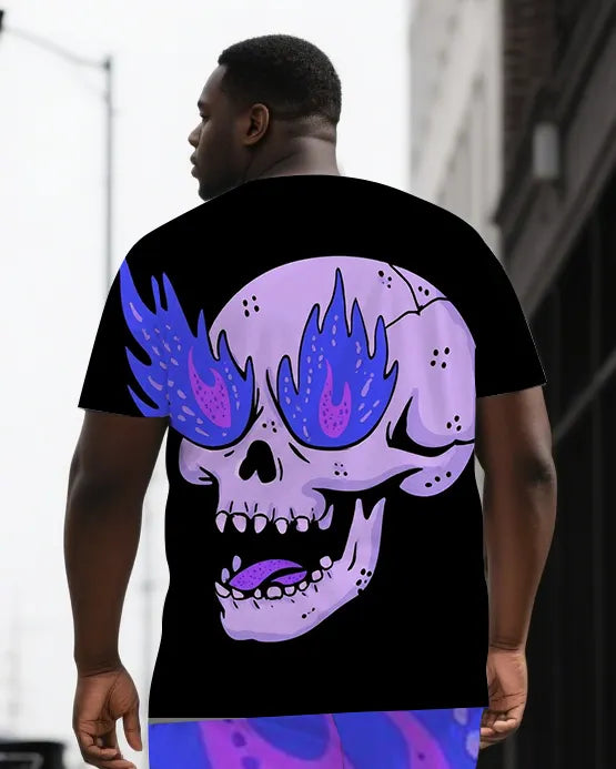 Big & Tall Graphic Skull Two-piece Set for big men view 2