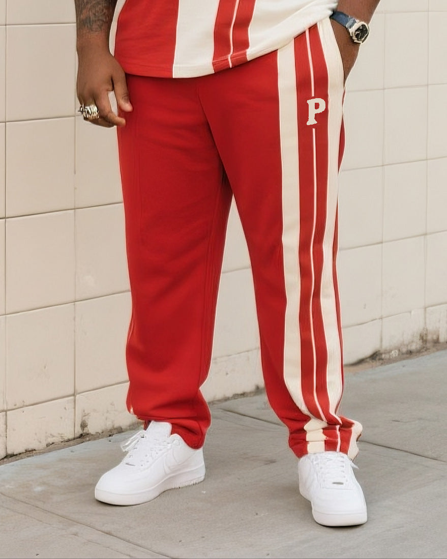Big & Tall Red Striped Jeans for big men view 3