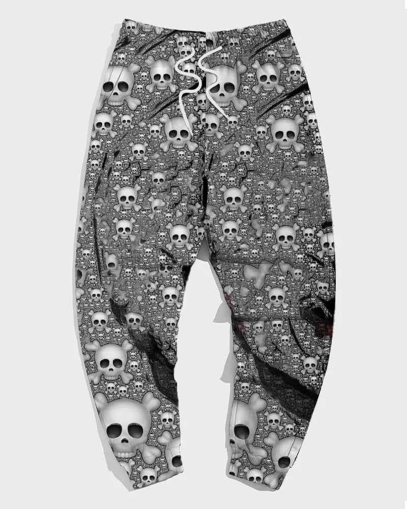 Big & Tall Colorblock Graffiti Hoodie Sweatpants Set for big men view 3