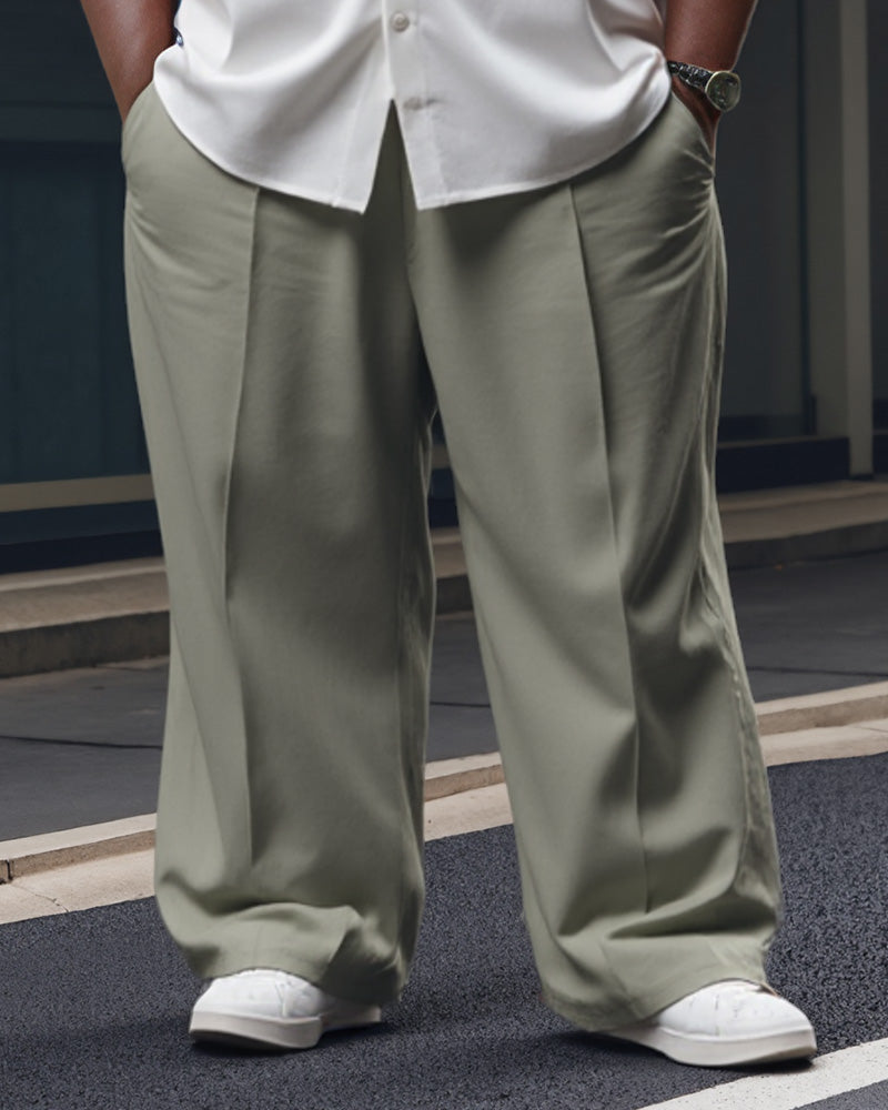 Big & Tall Solid Color Two-piece Set for big men view 1