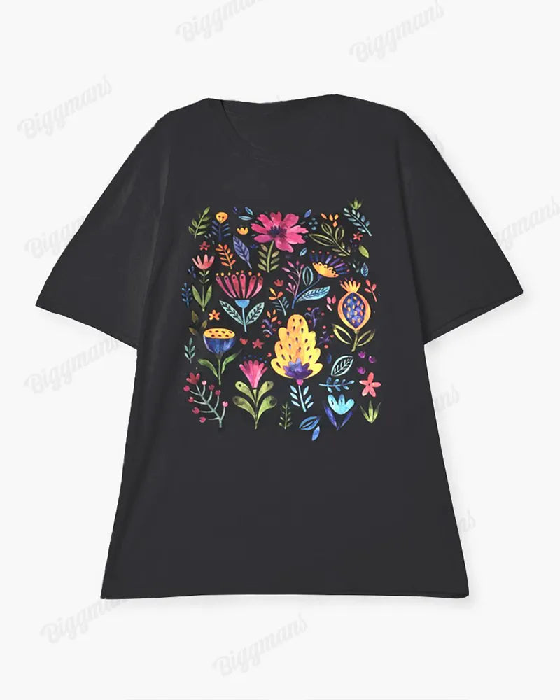 Big & Tall Solid Color Streetwear T-Shirt for big men view 2