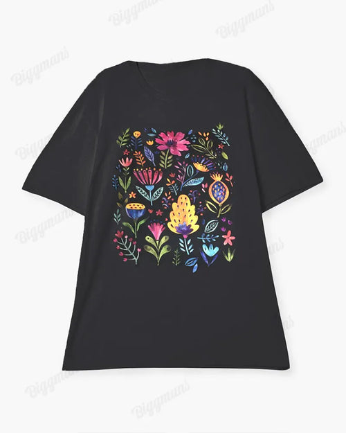 Big & Tall Solid Color Streetwear T-Shirt for big men view 2