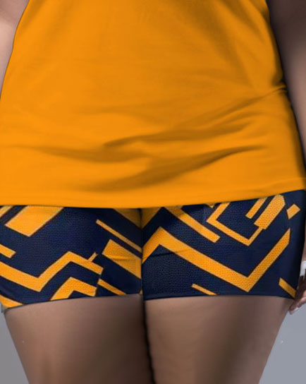 Big & Tall Graffiti Streetwear T-Shirt Shorts Set for big men view 3