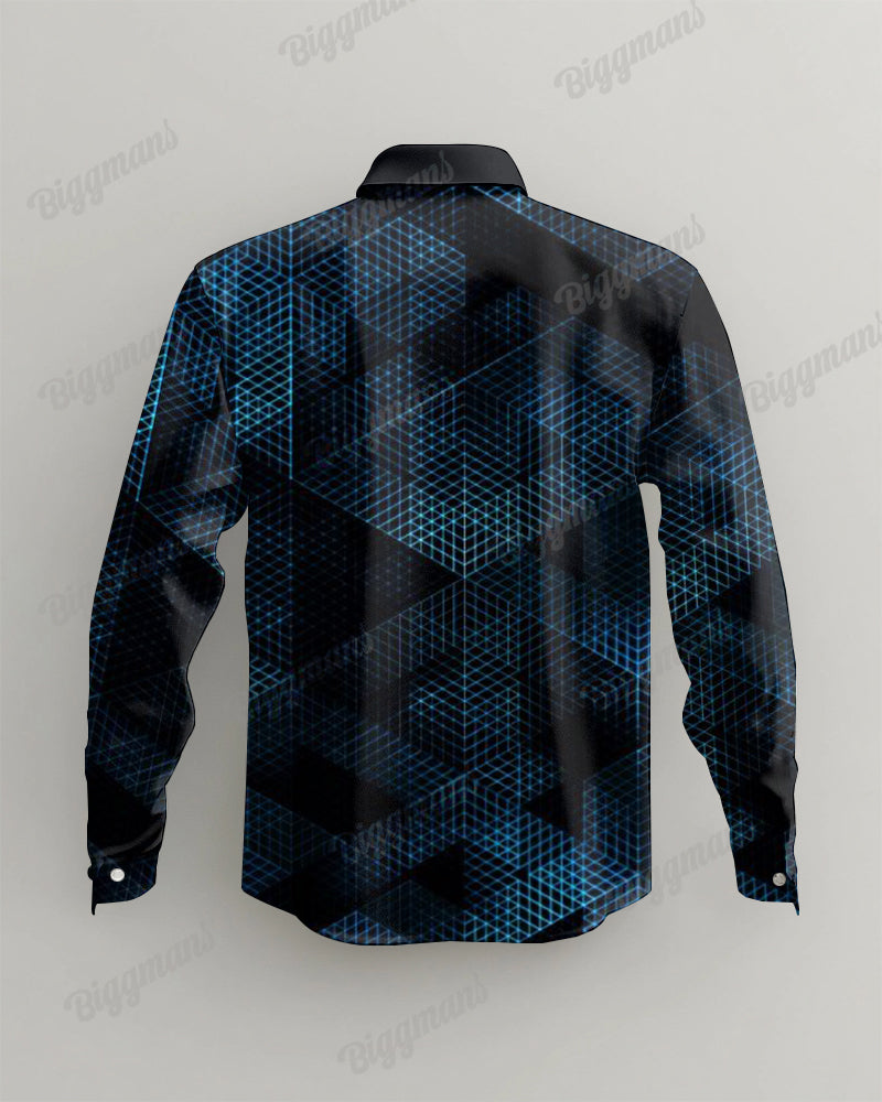 Big & Tall Geometric T-Shirt Pants Set for big men view 5