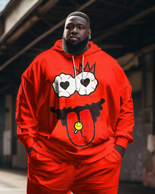 Big & Tall Hoodie Sweatpants Set for big men view 2