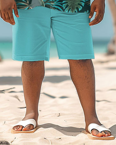 Big & Tall Hawaiian Graphic Jeans for big men view 3